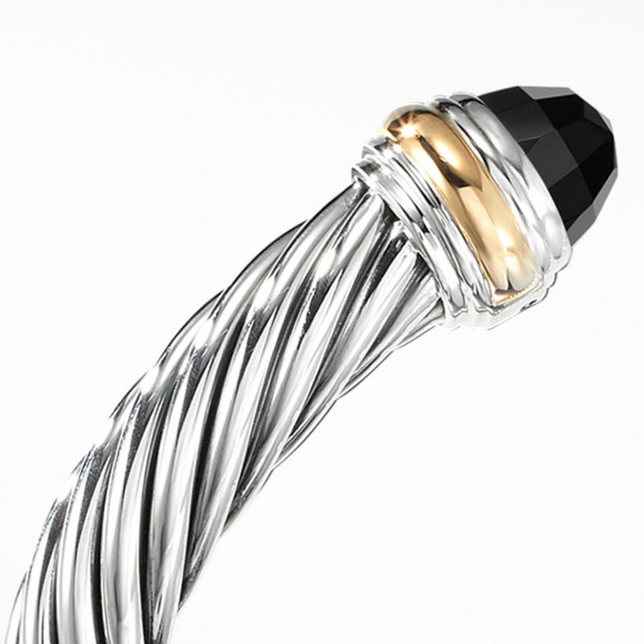 David Yurman cable knit bracelet w/black onyx - Picture 5 of 13